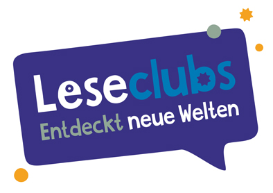 LOGO Leseclubs Quer mit Sprechblase RGB